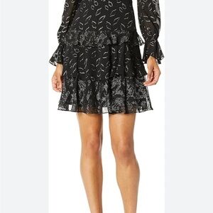 BCBGMaxAzria Black Dress with Silver Accents